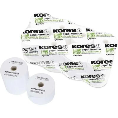 Kores Rotolo Di Carta 80x60 8 Unità White One Size Kores Rotolo Di Carta 80x60 8 Unità White One Size
