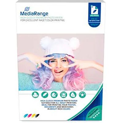 Mediarange Carta Fotografica Mrink103 A4 Shine White One Size Mediarange Carta Fotografica Mrink103 A4 Shine White One Size