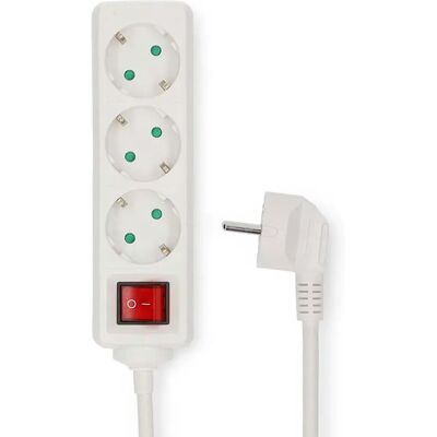 Nedis Ciabatta Multipresa - 3 prese, cavo 3m, 3680W, interno Nedis Ciabatta Multipresa - 3 prese, cavo 3m, 3680W, interno