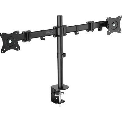 Digitus Supporto Per Monitor Universale Doppio Con Attacco A Morsetto Black Max 16 kg Digitus Supporto Per Monitor Universale Doppio Con Attacco A Morsetto Black Max 16 kg