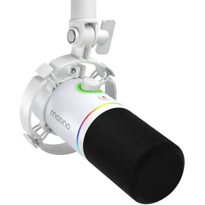 Microfono Bianco Maono PD200x - Studio, Podcast, Live - Microfono Microfono Bianco Maono PD200x - Studio, Podcast, Live - Microfono
