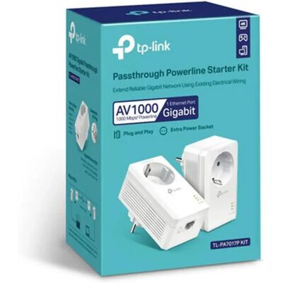 TP-Link Adattatore Plc Av1000 Passthrough Powerline Kit 1000 Mbps TP-Link Adattatore Plc Av1000 Passthrough Powerline Kit 1000 Mbps