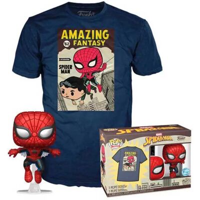 Funko Pop! T-shirt A Maniche Corte Spiderman Marvel Funko Pop! T-shirt A Maniche Corte Spiderman Marvel