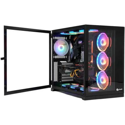 Talius Case Per Pc Torre Zeus Black Black / Transparent One Size Talius Case Per Pc Torre Zeus Black Black / Transparent One Size