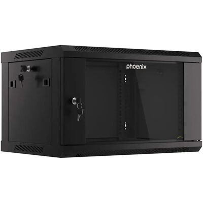 Phoenix Armadio Rack Phtn76u 6u Black One Size Phoenix Armadio Rack Phtn76u 6u Black One Size