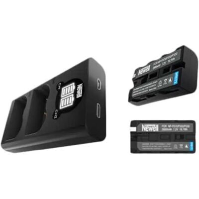 Kit caricabatterie Sony NP-F570 - Doppio USB-C - Compatto Kit caricabatterie Sony NP-F570 - Doppio USB-C - Compatto