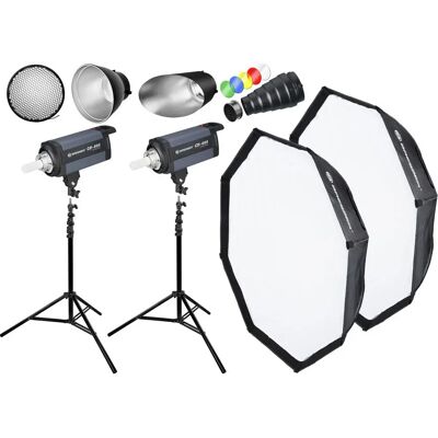 Bresser Set Di Flash Da Studio 2x Cd-600 Bresser Set Di Flash Da Studio 2x Cd-600