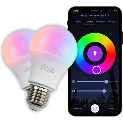 Konyks Lampadina Intelligente Antalya Color E27 Dual Pack Konyks Lampadina Intelligente Antalya Color E27 Dual Pack