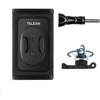 Supporto doppio a gancio J di Telesin per tracolla dello zaino - Accessori per action camera Supporto doppio a gancio J di Telesin per tracolla dello zaino - Accessori per action camera