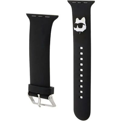 Cinturino in silicone nero 3D Choupette Head di Karl Lagerfeld per Apple Watch Cinturino in silicone nero 3D Choupette Head di Karl Lagerfeld per Apple Watch