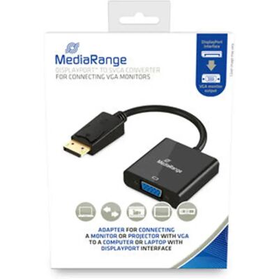 Mediarange Adattatore Mrcs173 Displayport A Vga 15 Cm Black One Size Mediarange Adattatore Mrcs173 Displayport A Vga 15 Cm Black One Size