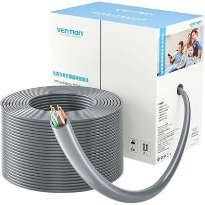 Vention Cavo Di Rete A Bobina Cat5e Rj45 Utp-cat5e/305m Grey One Size Vention Cavo Di Rete A Bobina Cat5e Rj45 Utp-cat5e/305m Grey One Size