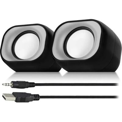 Eminent EM3513 - Altoparlanti stereo 2.0 compatti per PC/Portatile - Nero Eminent EM3513 - Altoparlanti stereo 2.0 compatti per PC/Portatile - Nero