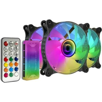 Mars Gaming Ventilatore Mf-3dkit Argb 120 Mm 3 Unità Black One Size Mars Gaming Ventilatore Mf-3dkit Argb 120 Mm 3 Unità Black One Size