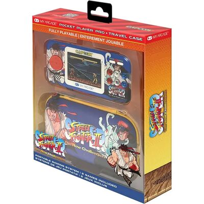 My Arcade Pocket Player Pro + Custodia Da Viaggio Super Ii Sistema Di Gioco Portatile Con Custodia Console Retrò Street Fighter My Arcade Pocket Player Pro + Custodia Da Viaggio Super Ii Sistema Di Gioco Portatile Con Custodia Console Retrò Street Fighter