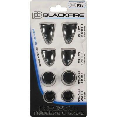 Blackfire Grilletti E Impugnature Wireless 8 In 1 Per Il Controller Ps5 Black One Size Blackfire Grilletti E Impugnature Wireless 8 In 1 Per Il Controller Ps5 Black One Size