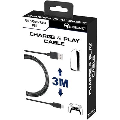 Subsonic Stazione Di Ricarica Per Controller Ps5 Charge And Play 3 M Black One Size Subsonic Stazione Di Ricarica Per Controller Ps5 Charge And Play 3 M Black One Size