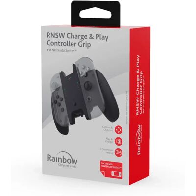 Rainbow Impugnature Per Controller Switch Con Ricarica E Riproduzione Black One Size Rainbow Impugnature Per Controller Switch Con Ricarica E Riproduzione Black One Size
