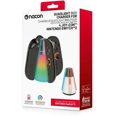 Nacon Caricabatterie Quadlight Rgb Per Joy-con Per Switch 2 Nacon Caricabatterie Quadlight Rgb Per Joy-con Per Switch 2