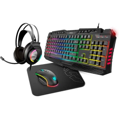 Krom Kit Gaming Mouse Tastiera Cuffie E Tappetino Kritic Krom Kit Gaming Mouse Tastiera Cuffie E Tappetino Kritic