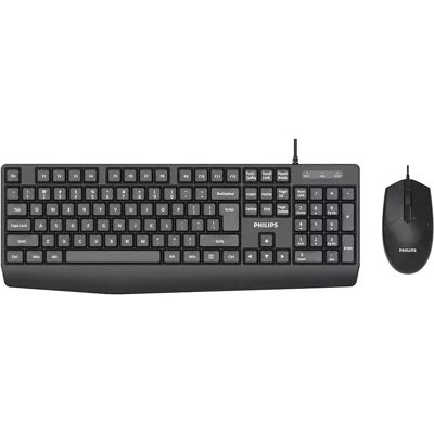 Philips Tastiera E Mouse Spt6237b Black One Size Philips Tastiera E Mouse Spt6237b Black One Size