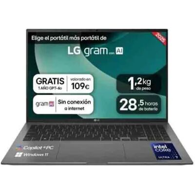 LG Portatile Gram 16z90tl-g.au88bn 16´´ Ultra 7-258v/32/1tb Ssd LG Portatile Gram 16z90tl-g.au88bn 16´´ Ultra 7-258v/32/1tb Ssd