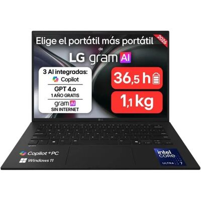 LG Portatile 1z90u-g.au85bn 1´´ Ultra 7-355/16gb/512gb Ssd LG Portatile 1z90u-g.au85bn 1´´ Ultra 7-355/16gb/512gb Ssd