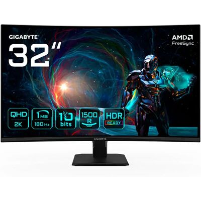 Gigabyte Schermo Curvo Gs32qca 32´´ Qhd Va Led 180hz Gigabyte Schermo Curvo Gs32qca 32´´ Qhd Va Led 180hz