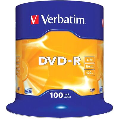 Verbatim .7gb 16x Velocità Dvd-r 100 Unità Verbatim .7gb 16x Velocità Dvd-r 100 Unità