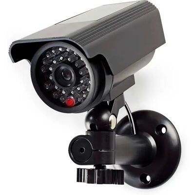 Nedis Telecamera Di Sicurezza Fittizia Tipo Bullet Ip44 Alimentata A Batteria/energia Solare Per Montaggio A Parete Esterno Black One Size Nedis Telecamera Di Sicurezza Fittizia Tipo Bullet Ip44 Alimentata A Batteria/energia Solare Per Montaggio A Parete Esterno Black One Size