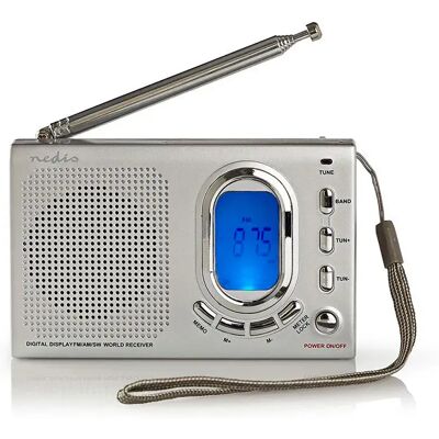 Nedis Radio Portatile Rdwr1000gy Grey One Size Nedis Radio Portatile Rdwr1000gy Grey One Size