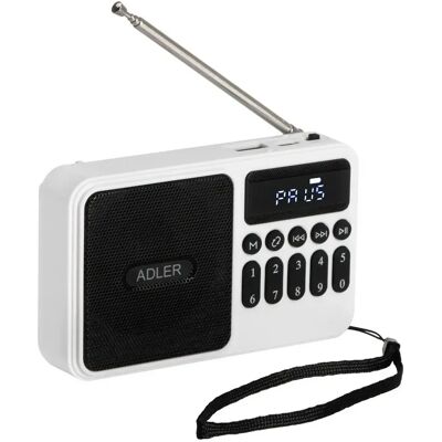 Adler Radio Portatile Ad 1926 Grey / Black One Size Adler Radio Portatile Ad 1926 Grey / Black One Size