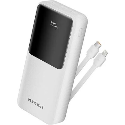 Powerbank Vention FHPW0 - 20000mAh, USB-C, Lightning, Bianco Powerbank Vention FHPW0 - 20000mAh, USB-C, Lightning, Bianco