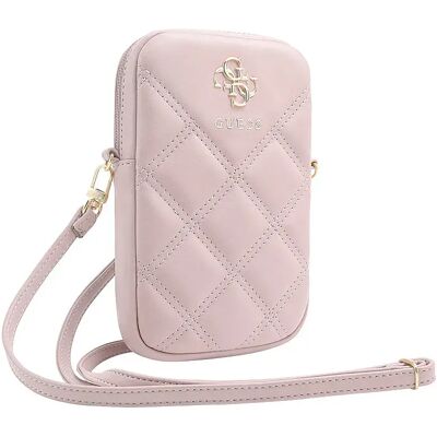 Custodia Rosa Guess con Logo Metallo - 4G Custodia Rosa Guess con Logo Metallo - 4G
