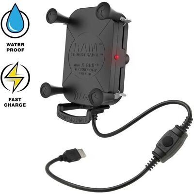 Ram Mounts Supporto Di Ricarica Wireless Impermeabile Tough-charge™ Con X-grip® 15w Ram Mounts Supporto Di Ricarica Wireless Impermeabile Tough-charge™ Con X-grip® 15w