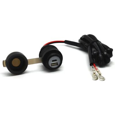 Caricabatterie moto Albrecht USB Doppio IPX6 12/24V Caricabatterie moto Albrecht USB Doppio IPX6 12/24V
