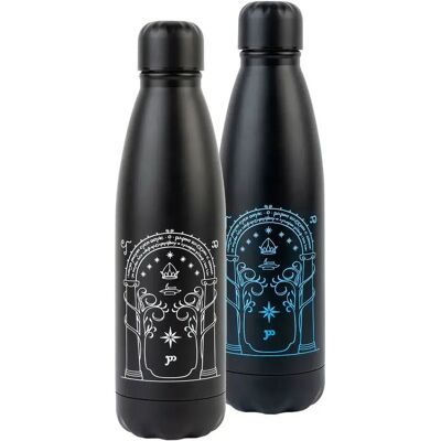 Grupo Erik Il Signore degli Anelli Porta di Moria Bottiglia di Metallo 750ml Cambio di Calore e Freddo Grupo Erik Il Signore degli Anelli Porta di Moria Bottiglia di Metallo 750ml Cambio di Calore e Freddo