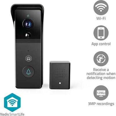 Nedis Videocitofono Wificdp21bk Full Hd 1296p Nedis Videocitofono Wificdp21bk Full Hd 1296p