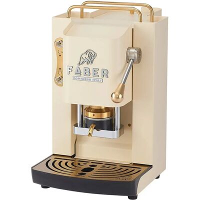 Faber Macchina Da Caffè Espresso Pro Deluxe Old British Heritage White / Brass One Size Faber Macchina Da Caffè Espresso Pro Deluxe Old British Heritage White / Brass One Size
