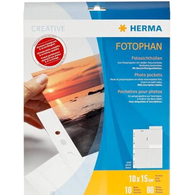 Herma Fodero Fotophan 10x15 Vertical 10 Sheets One Size Herma Fodero Fotophan 10x15 Vertical 10 Sheets One Size