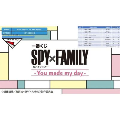 Banpresto Ichiban Kuji Spy X Family Hai Renduto Il Mio Giorno Lotto 80 Articoli Banpresto Ichiban Kuji Spy X Family Hai Renduto Il Mio Giorno Lotto 80 Articoli