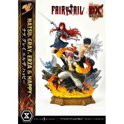 PRiME 1 Studio Figura In Pvc 1/6 Natsu Gray Erza Happy Versione Fairy Tail Deluxe 57 Cm PRiME 1 Studio Figura In Pvc 1/6 Natsu Gray Erza Happy Versione Fairy Tail Deluxe 57 Cm