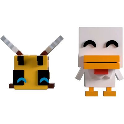 Youtooz Figura In Vinile Bee And Chicken Monitor Buddiez Minecraft Youtooz Figura In Vinile Bee And Chicken Monitor Buddiez Minecraft