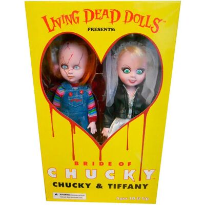Set di bambole Chucky e Tiffany - 25cm Living Dead Dolls Set di bambole Chucky e Tiffany - 25cm Living Dead Dolls