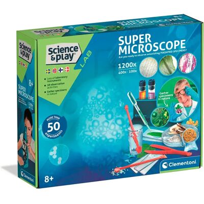 Clementoni Microscopio Super Microscope 1200x Clementoni Microscopio Super Microscope 1200x
