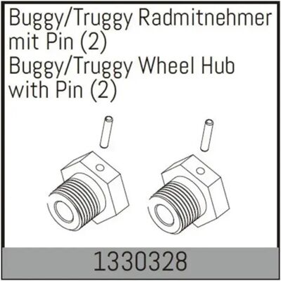 Absima Mozzo Esagonale Della Ruota Buggy/truggy 2 Unità Absima Mozzo Esagonale Della Ruota Buggy/truggy 2 Unità