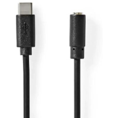 Nedis Ccgb65960bk10 Cavo Adattatore Da Usb-c A F Usb 2.0 Nichelato 3.5mm 1 M Black One Size Nedis Ccgb65960bk10 Cavo Adattatore Da Usb-c A F Usb 2.0 Nichelato 3.5mm 1 M Black One Size