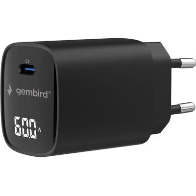 Gembird Caricabatterie Da Parete Usb-c Ta-uc-1c-pd60lcd-01-bk Black One Size Gembird Caricabatterie Da Parete Usb-c Ta-uc-1c-pd60lcd-01-bk Black One Size
