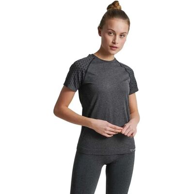 T-Shirt senza cuciture Classic Bee - Melange nero - Abbigliamento da allenamento T-Shirt senza cuciture Classic Bee - Melange nero - Abbigliamento da allenamento