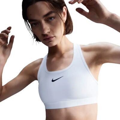 Nike Reggiseno Sportivo A Media Intensità Swoosh White / Stone Mauve / Black S Nike Reggiseno Sportivo A Media Intensità Swoosh White / Stone Mauve / Black S